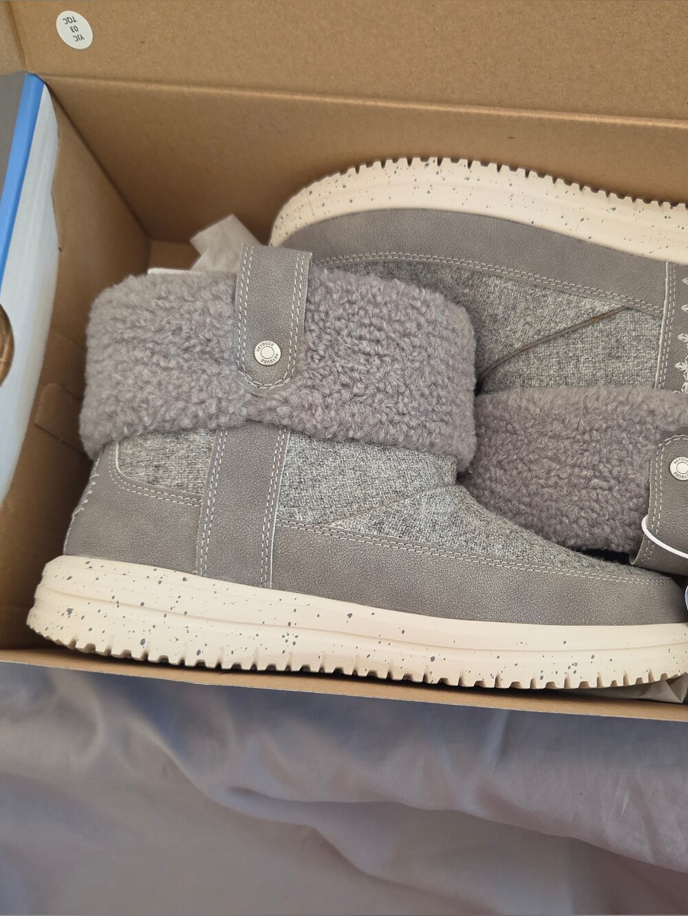 Cozy Cuff Slip-On Boots Gray By Hey Dudes